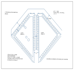 Triangular Lawns Layout